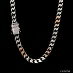 Load image into Gallery viewer, Men of Platinum | 7mm Double Side Rose Gold with Blue Sapphire Chain JL PT CH 1432
