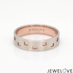 Load image into Gallery viewer, Platinum Love Bands with Rose Gold Ring JL PT 1448
