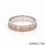 Load image into Gallery viewer, Platinum Love Bands with Rose Gold Ring JL PT 1450

