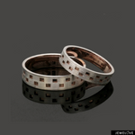 Load image into Gallery viewer, Platinum Rose Gold Love Bands Ring JL PT 1475
