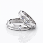 Load image into Gallery viewer, Designer Platinum Love Bands JL PT 117
