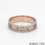Load image into Gallery viewer, Platinum Love Bands with Rose Gold Ring JL PT 1444
