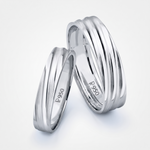 Load image into Gallery viewer, Platinum Love Bands without Diamonds JL PT 112
