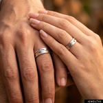 Load image into Gallery viewer, Platinum Rose Gold Love Bands Ring JL PT 1479
