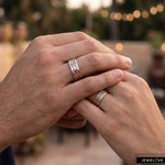 Load image into Gallery viewer, Platinum Love Bands with Rose Gold Ring JL PT 1444
