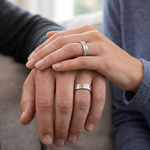 Load image into Gallery viewer, Platinum Love Bands with Neo Full Eternity JL PT 105
