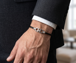 Load image into Gallery viewer, Platinum Bracelet with Diamonds for Men JL PTB 1356
