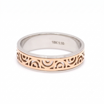 Load image into Gallery viewer, Designer Platinum &amp; Rose Gold Couple Rings JL PT 1115
