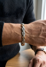 Load image into Gallery viewer, Men of Platinum | 6.75mm Platinum Rose Gold Bracelet for Men JL PTB 1359
