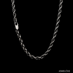 Load image into Gallery viewer, 4mm Platinum Double Rolo Chain for Men JL PT CH 1448
