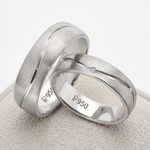 Load image into Gallery viewer, Elegant Platinum Wedding Bands JL PT 130
