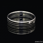 Load image into Gallery viewer, Platinum Love Bands Diamond Couple Rings with Black Enamel JL PT 1421
