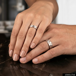 Load image into Gallery viewer, Platinum Rose Gold Love Bands Ring JL PT 1475
