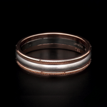 Load image into Gallery viewer, Milgrain Edge Platinum &amp; Rose Gold Couple Rings JL PT 636-A
