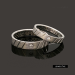 Load image into Gallery viewer, Platinum Love Bands with Diamonds JL PT 1457
