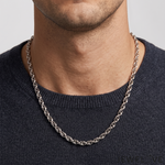 Load image into Gallery viewer, 4mm Platinum Double Rolo Chain for Men JL PT CH 1448
