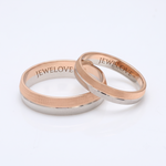 Load image into Gallery viewer, Designer Unisex Platinum &amp; Rose Gold Couple Rings JL PT 1150
