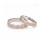 Load image into Gallery viewer, Platinum Rose Gold Love Bands JL PT 1466
