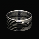 Load image into Gallery viewer, Platinum Love Bands Diamond Couple Rings with Black Enamel JL PT 1421
