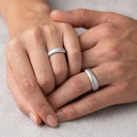 Load image into Gallery viewer, Textured Comfort Fit Platinum Love Bands JL PT 136
