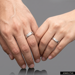 Load image into Gallery viewer, Single Diamond Platinum Love Bands JL PT 1467
