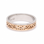 Load image into Gallery viewer, Designer Platinum &amp; Rose Gold Couple Rings JL PT 1115

