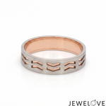 Load image into Gallery viewer, Platinum Love Bands with Rose Gold Ring JL PT 1454
