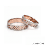 Load image into Gallery viewer, Platinum Love Bands with Rose Gold Ring JL PT 1444
