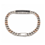 Load image into Gallery viewer, Men of Platinum | 8mm 18K Rose Gold with Black Ceramic Bracelet for Men JL PTB 1341
