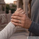 Load image into Gallery viewer, Platinum Love Bands with Rose Gold Ring JL PT 1406
