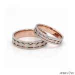 Load image into Gallery viewer, Platinum Love Bands with Rose Gold Ring JL PT 1453
