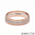 Load image into Gallery viewer, Milgrain Edge Platinum &amp; Rose Gold Couple Rings JL PT 636-A
