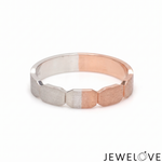 Load image into Gallery viewer, Platinum Rose Gold Women's Diamond &amp; Men's Plain Love Bands JL PT 1465
