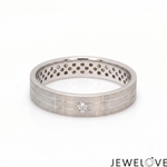 Load image into Gallery viewer, Single Diamond Platinum Love Bands JL PT 1469
