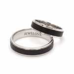 Load image into Gallery viewer, Platinum Band with Black Rhodium JL PT 950
