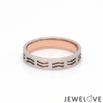 Load image into Gallery viewer, Platinum Love Bands with Rose Gold Ring JL PT 1454
