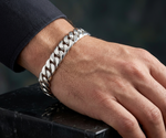 Load image into Gallery viewer, Men of Platinum | 11.75mm Heavy Platinum Bracelet JL PTB 1338
