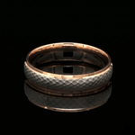 Load image into Gallery viewer, Platinum Love Bands with Rose Gold Ring JL PT 1417
