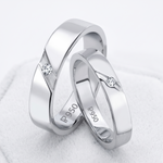 Load image into Gallery viewer, Platinum Engagement Rings with Small Single Diamonds JL PT 122
