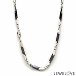 Load image into Gallery viewer, 3.25mm Platinum Chain with Black Ceramic for Men JL PT CH 1428
