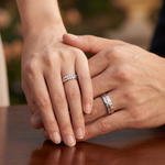 Load image into Gallery viewer, Designer Platinum Love Bands JL PT 117
