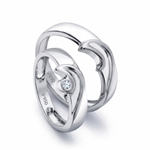 Load image into Gallery viewer, Designer Platinum Love Bands JL PT 119
