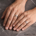Load image into Gallery viewer, Platinum Love Bands with Rose Gold Ring JL PT 1454
