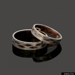 Load image into Gallery viewer, Platinum Rose Gold Love Bands Ring JL PT 1479
