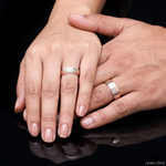 Load image into Gallery viewer, Platinum Love Bands with Rose Gold Ring JL PT 1420
