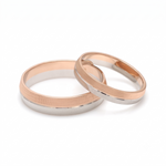 Load image into Gallery viewer, Designer Unisex Platinum &amp; Rose Gold Couple Rings JL PT 1150
