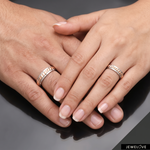Load image into Gallery viewer, Platinum Rose Gold Love Bands Ring JL PT 1456
