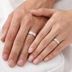 Load image into Gallery viewer, Platinum Engagement Rings with Small Single Diamonds JL PT 122
