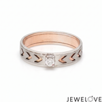 Load image into Gallery viewer, Platinum Love Bands with Rose Gold &amp; Diamonds JL PT 1461
