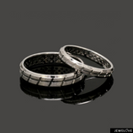 Load image into Gallery viewer, Platinum Love Bands with Brush Finish JL PT 1480
